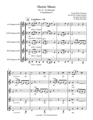 Heroic Music - No. 9. La Douceur (Bb) (Trumpet Quintet)