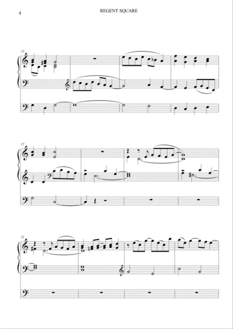 Chorale Prelude on Regent Square Organ Solo scores gallery preview page 4