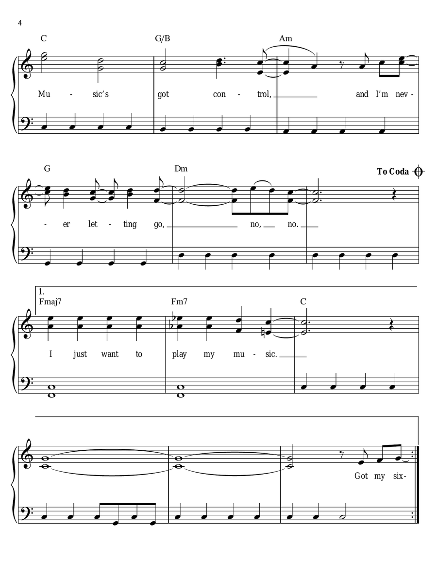 Play My Music Easy Piano scores gallery preview page 4