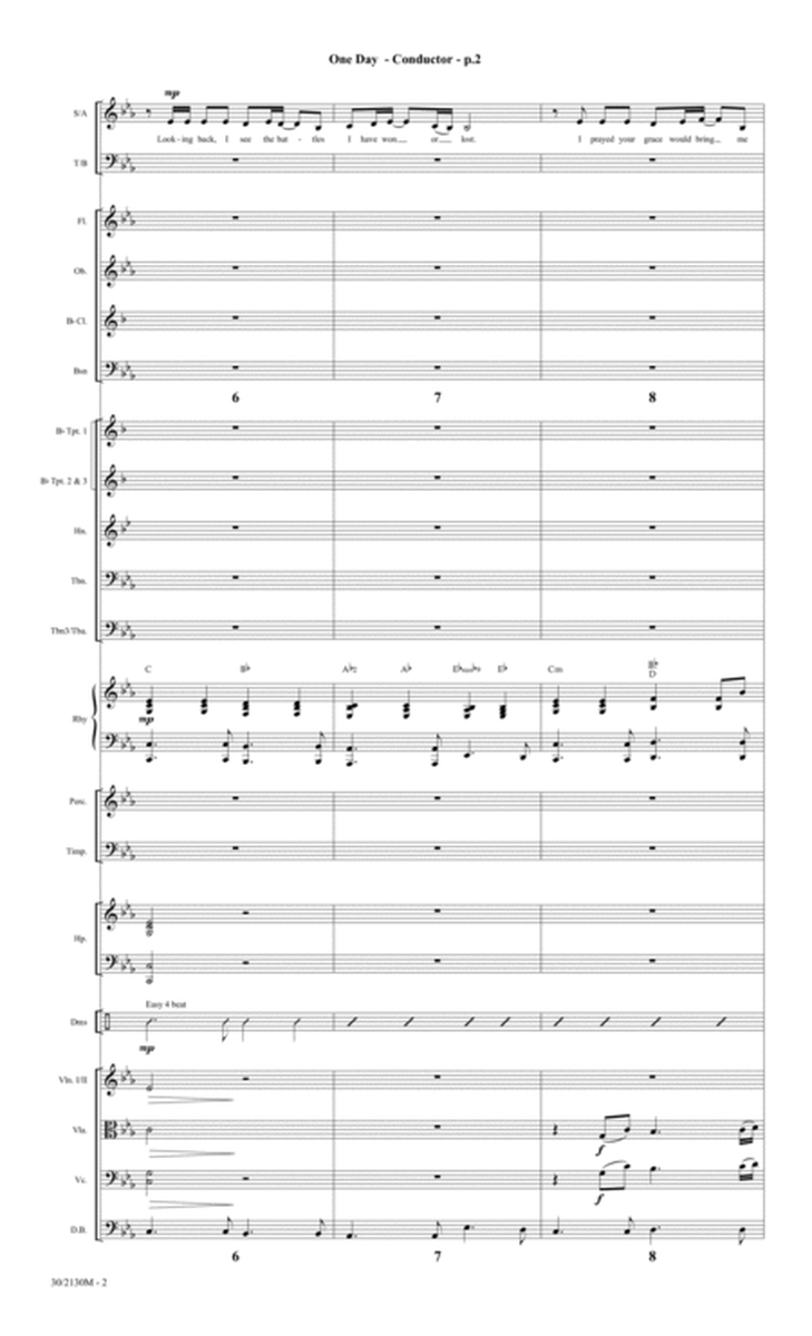One Day - Full Orchestra Score and Parts