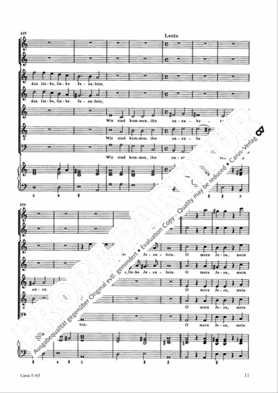 Where is the newborn King (Wo ist der neugeborne Konig) SSATB scores gallery preview page 12