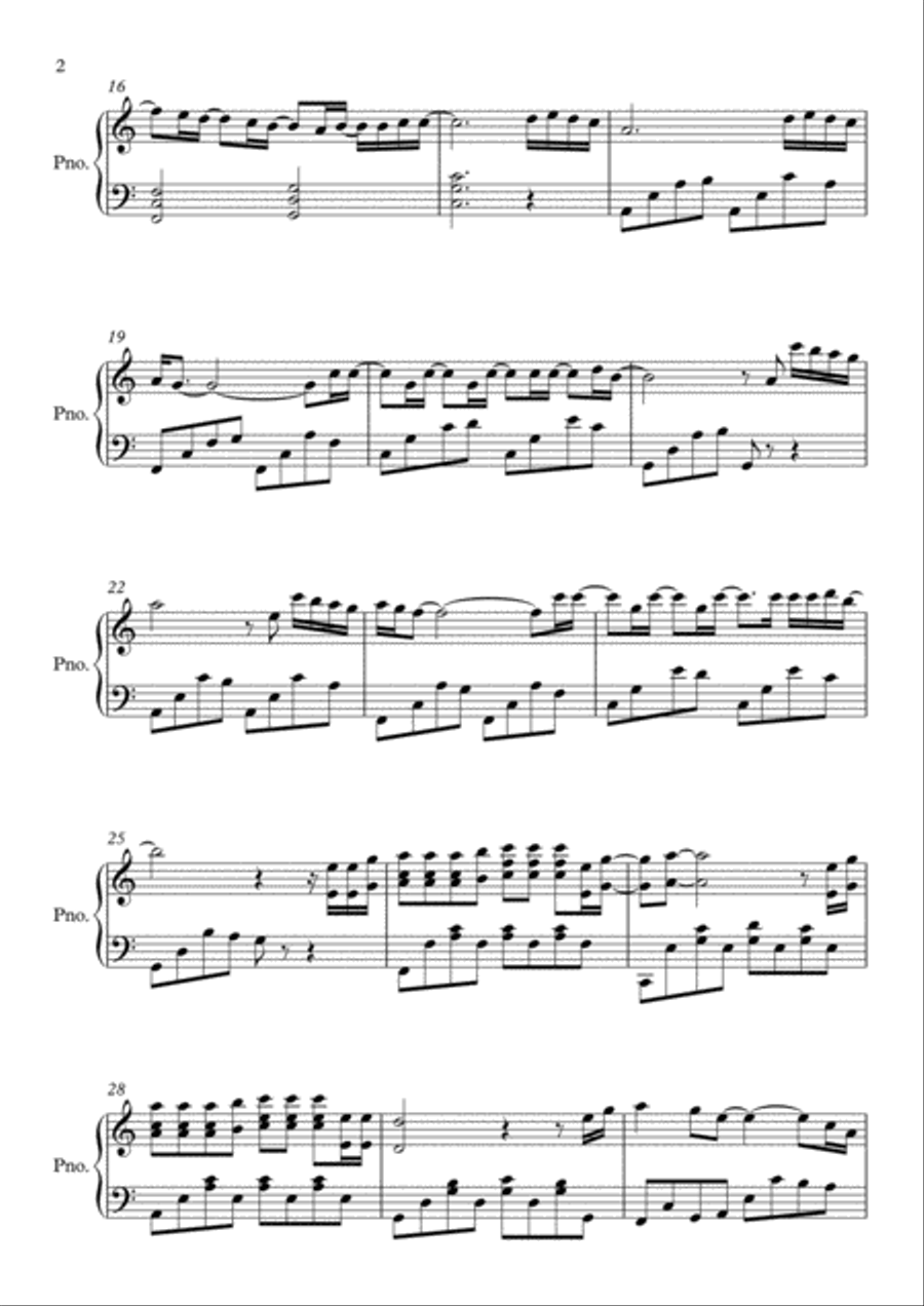 Always Remember Us This Way Piano Solo scores gallery preview page 2