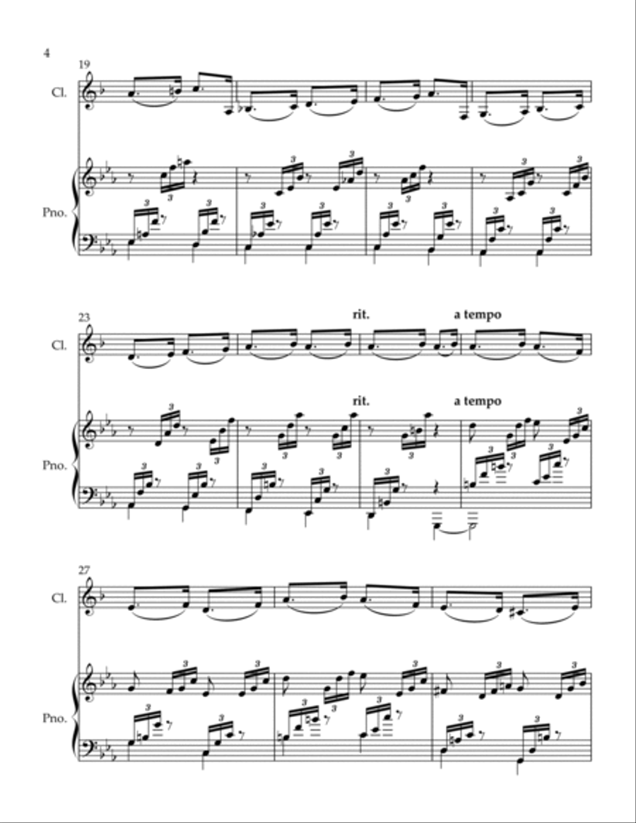 Chanson Clarinet Solo scores gallery preview page 4