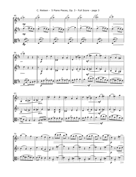 Nielsen, C. - Humoreske for Two Violins and Viola image number null