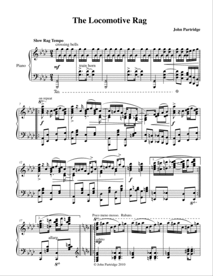 The Locomotive Rag Piano Solo scores gallery preview page 1