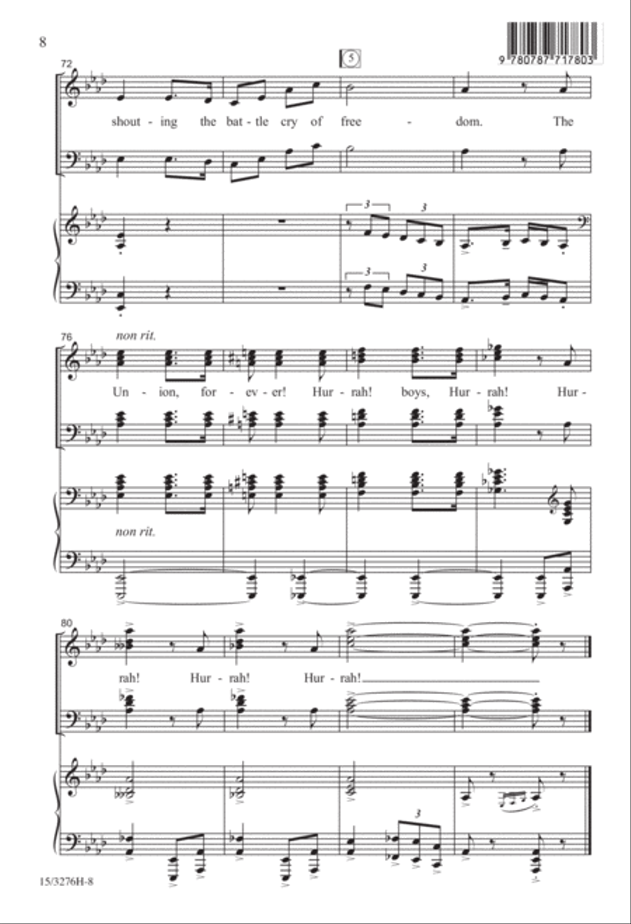Battle Cry of Freedom 4-Part scores gallery preview page 8