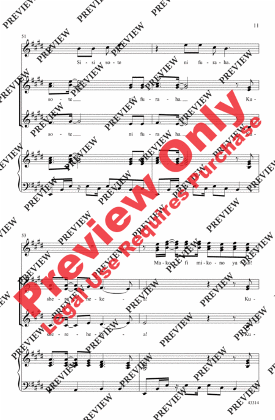 Sisi Sote Sisi Sote Women's Choir scores gallery preview page 11