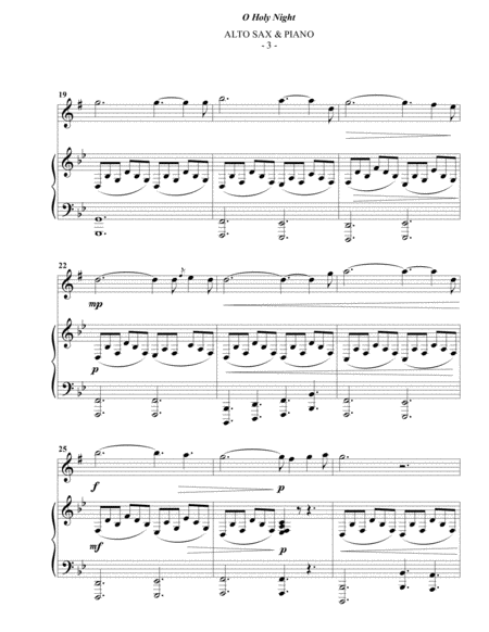 O Holy Night for Alto Sax & Piano image number null