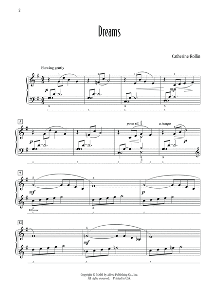 Dreams Dreams Piano Solo scores gallery preview page 2