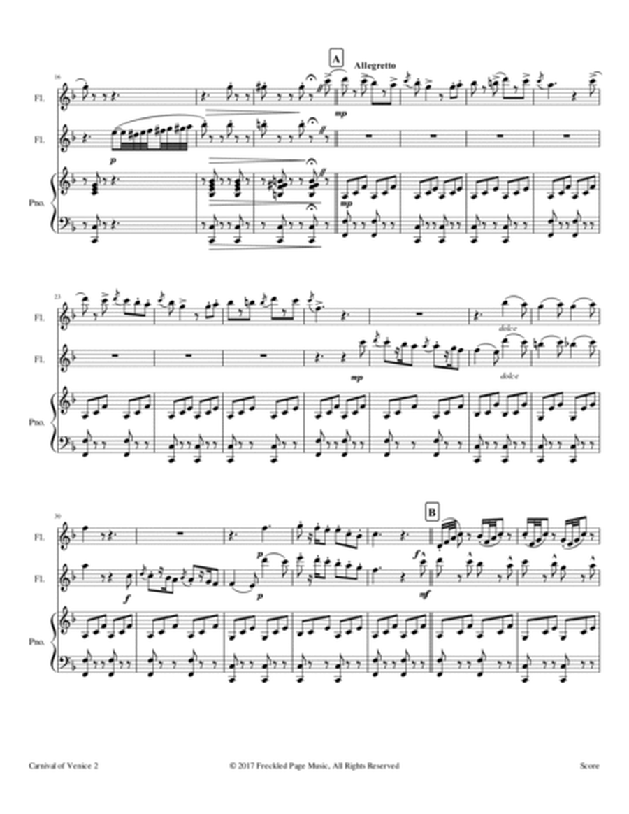 Carnival of Venice (Op.78) - Flute Duet
