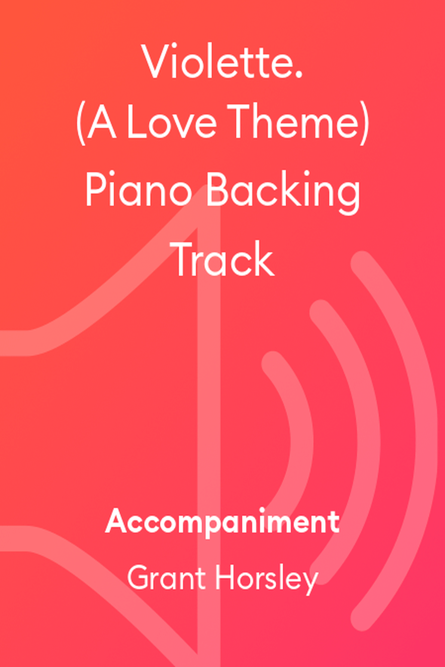 Violette. (A Love Theme) Piano accompaniment track. G. Horsley Bassoon scores gallery preview page 1