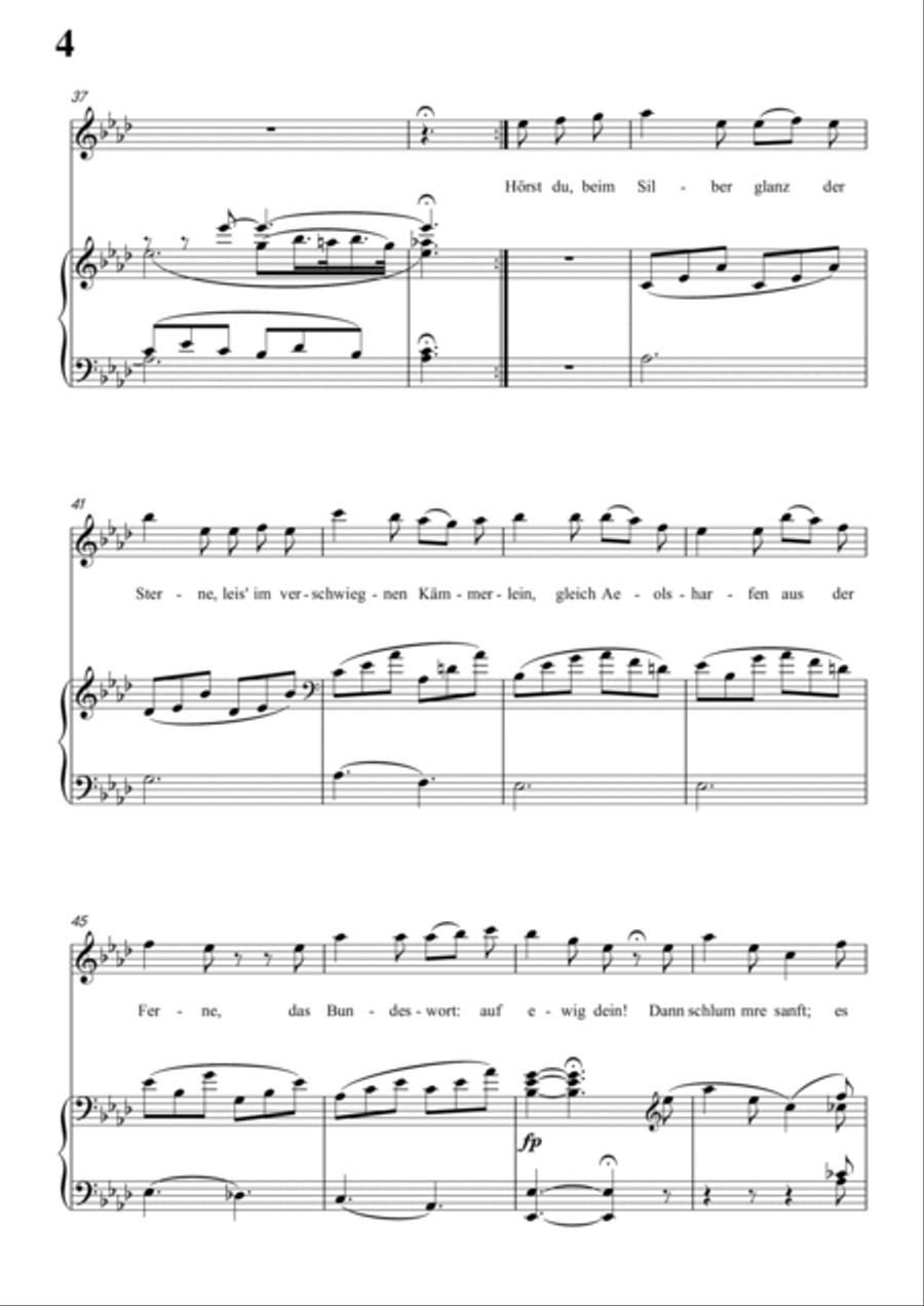 Schubert-Lied aus der Ferne in bA for Vocal and Piano Voice scores gallery preview page 5