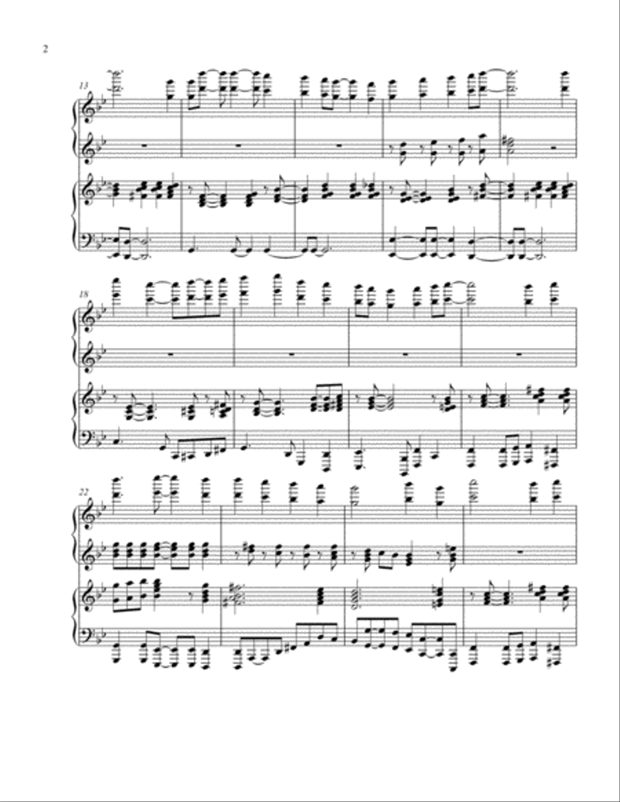O Come Be Merry, Gentlemen 2 Pianos, 4-Hands scores gallery preview page 2