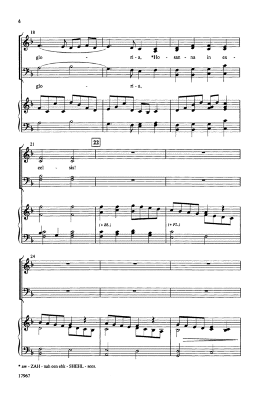 Ding Dong! Merrily on High / He Is Born! 4-Part scores gallery preview page 4