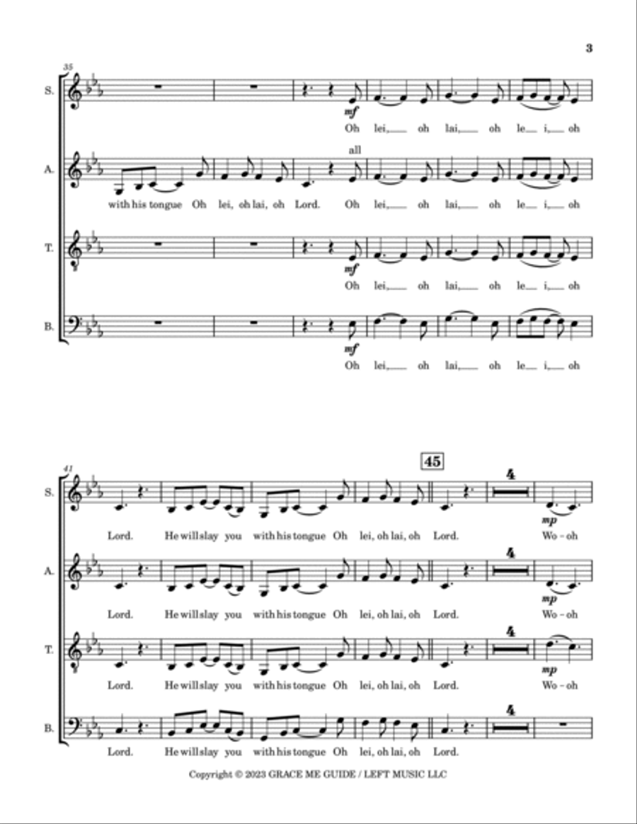 Soldier Poet King 4-Part scores gallery preview page 3