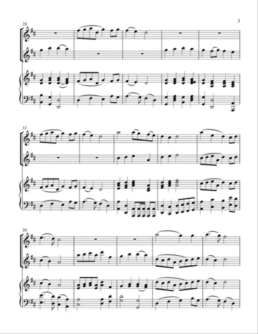 Christ The Lord Is Risen Today (treble C instrument duet) Piano scores gallery preview page 4