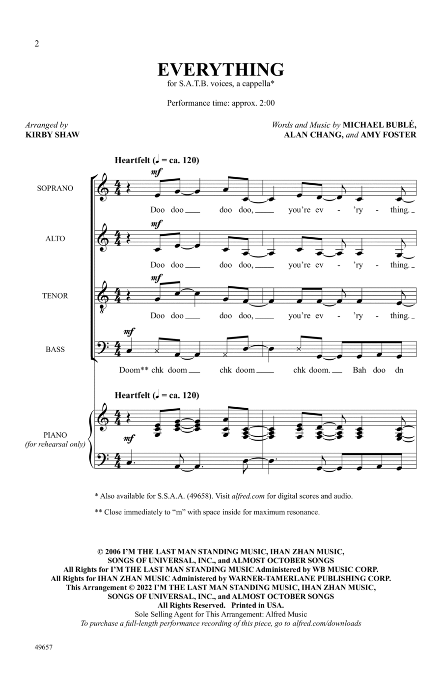 Everything Choir scores gallery preview page 1