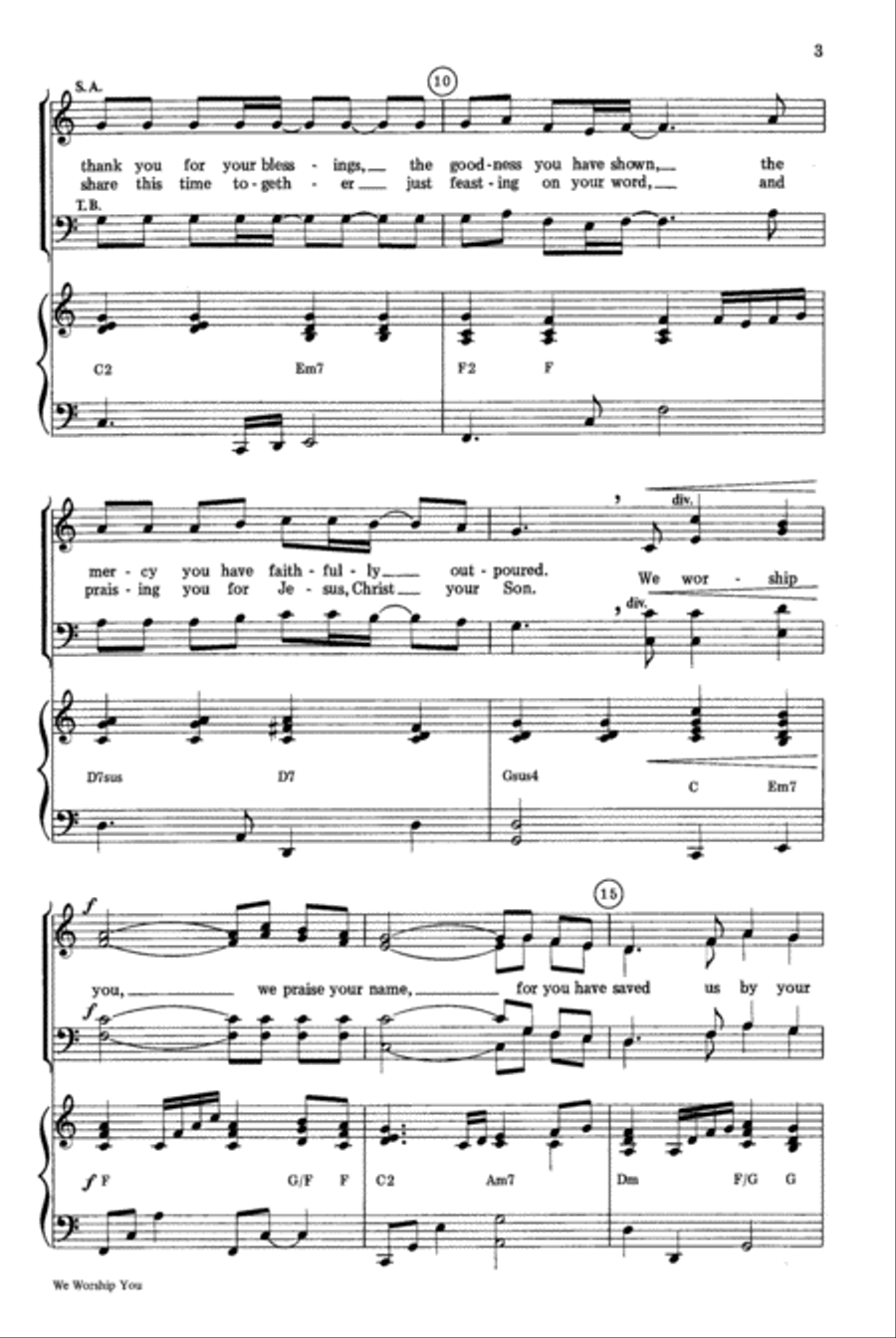 We Worship You - SATB 4-Part scores gallery preview page 3