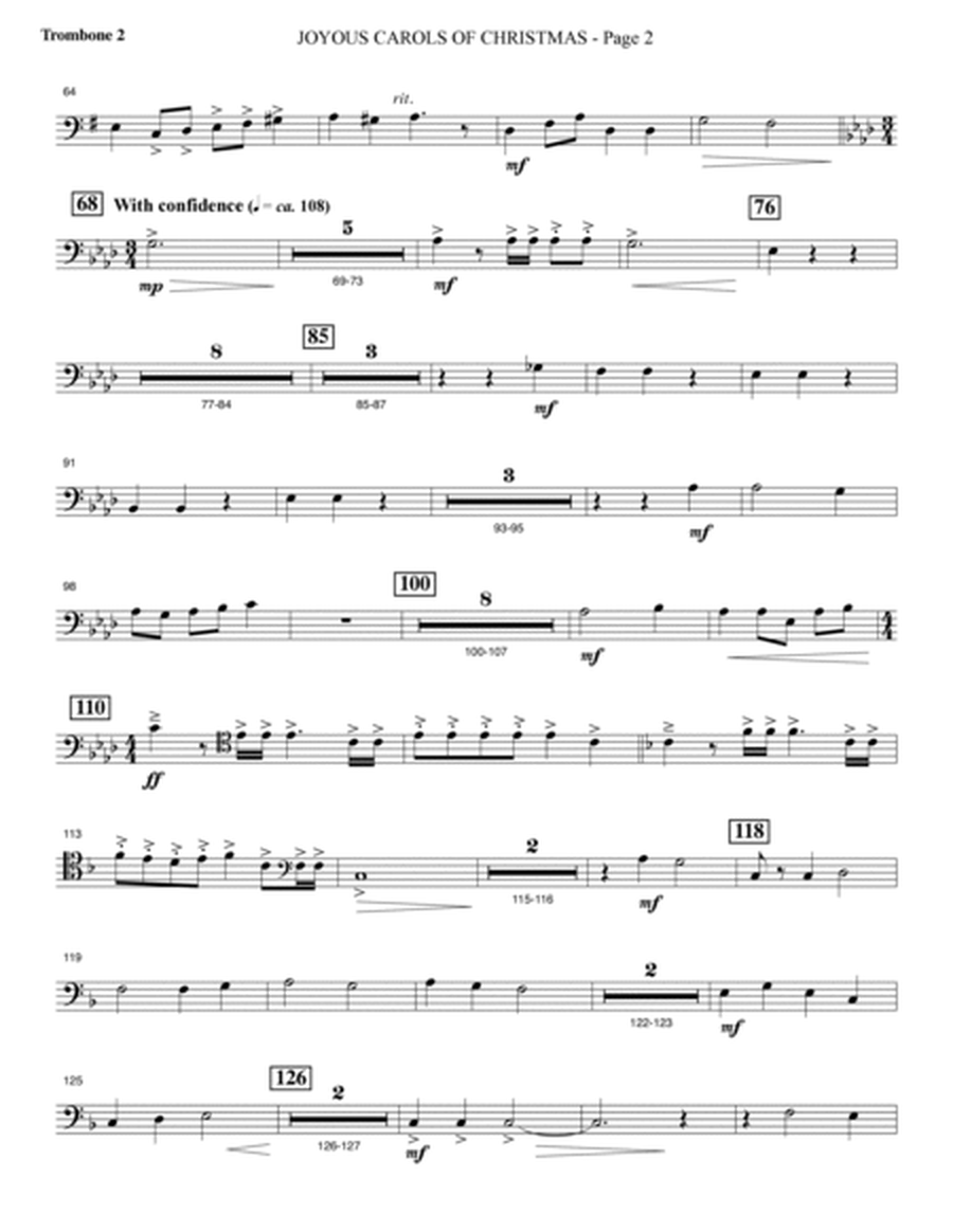 Joyous Carols of Christmas (Full Orchestra) - Trombone 2