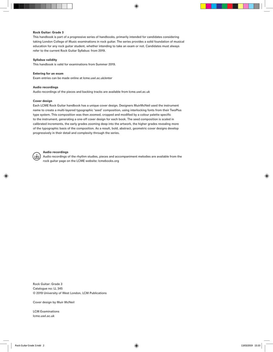 LCME Rock Guitar Handbook 2019 - Grade 3 Electric Guitar scores gallery preview page 2