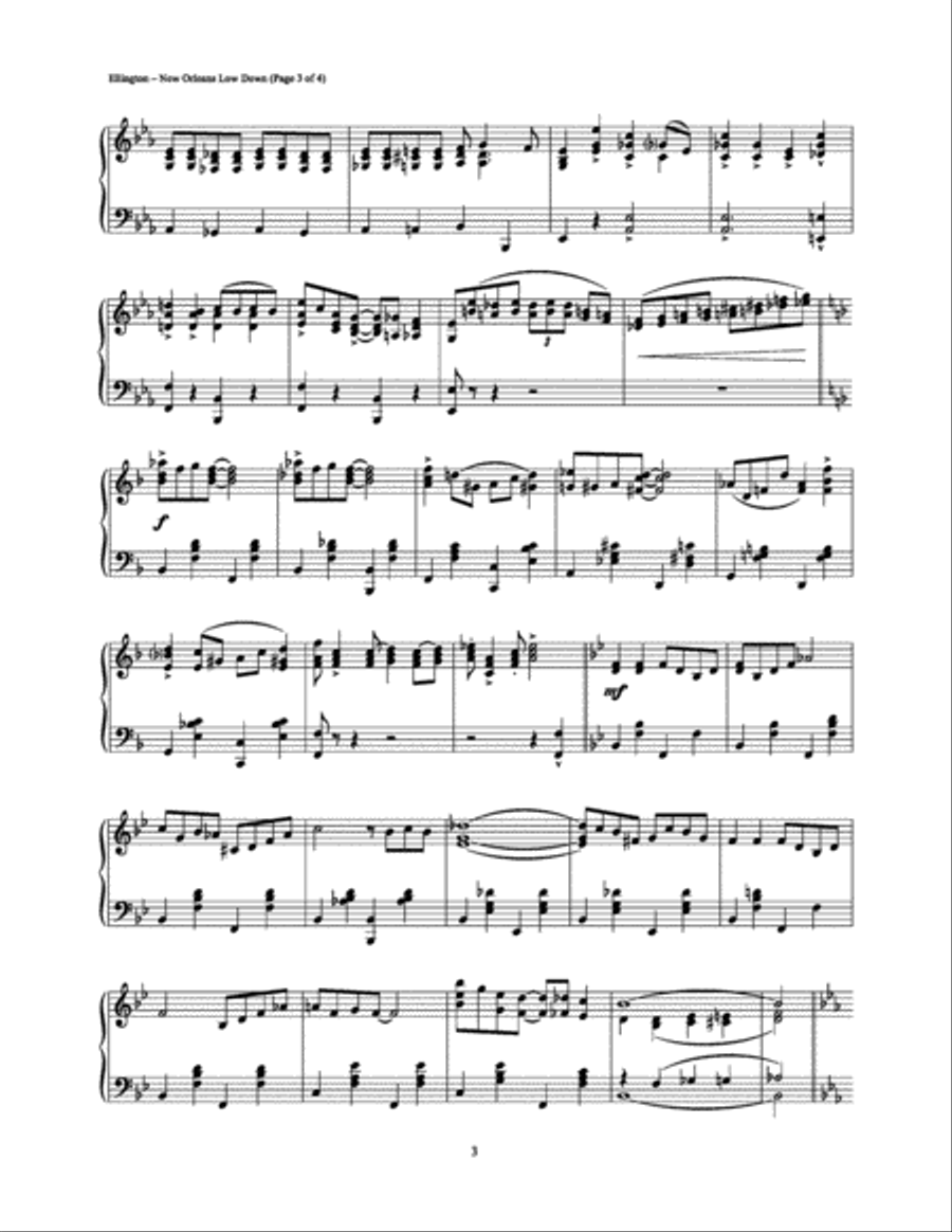 New Orleans Low Down Piano Solo scores gallery preview page 3