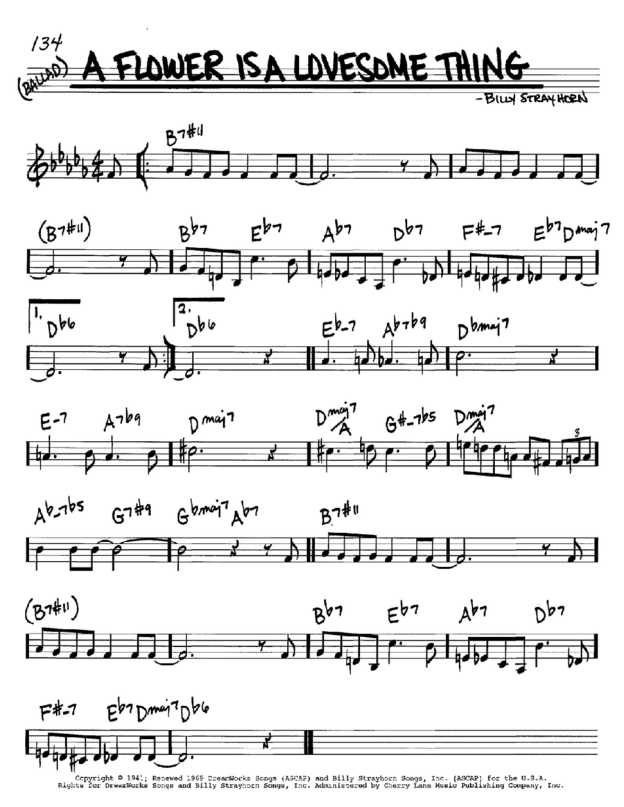 A Flower Is A Lovesome Thing Piano scores gallery preview page 1