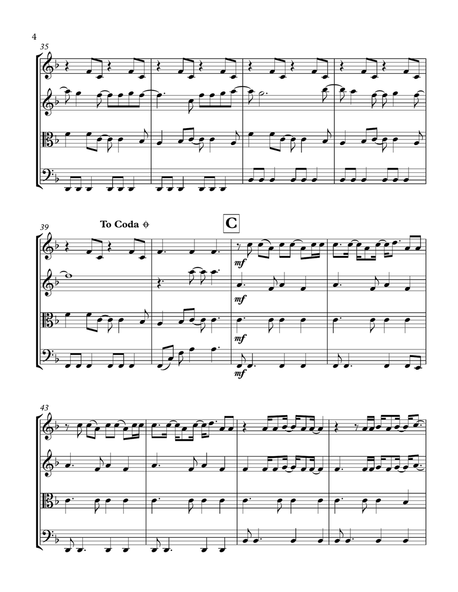Just The Way You Are String Quartet scores gallery preview page 4