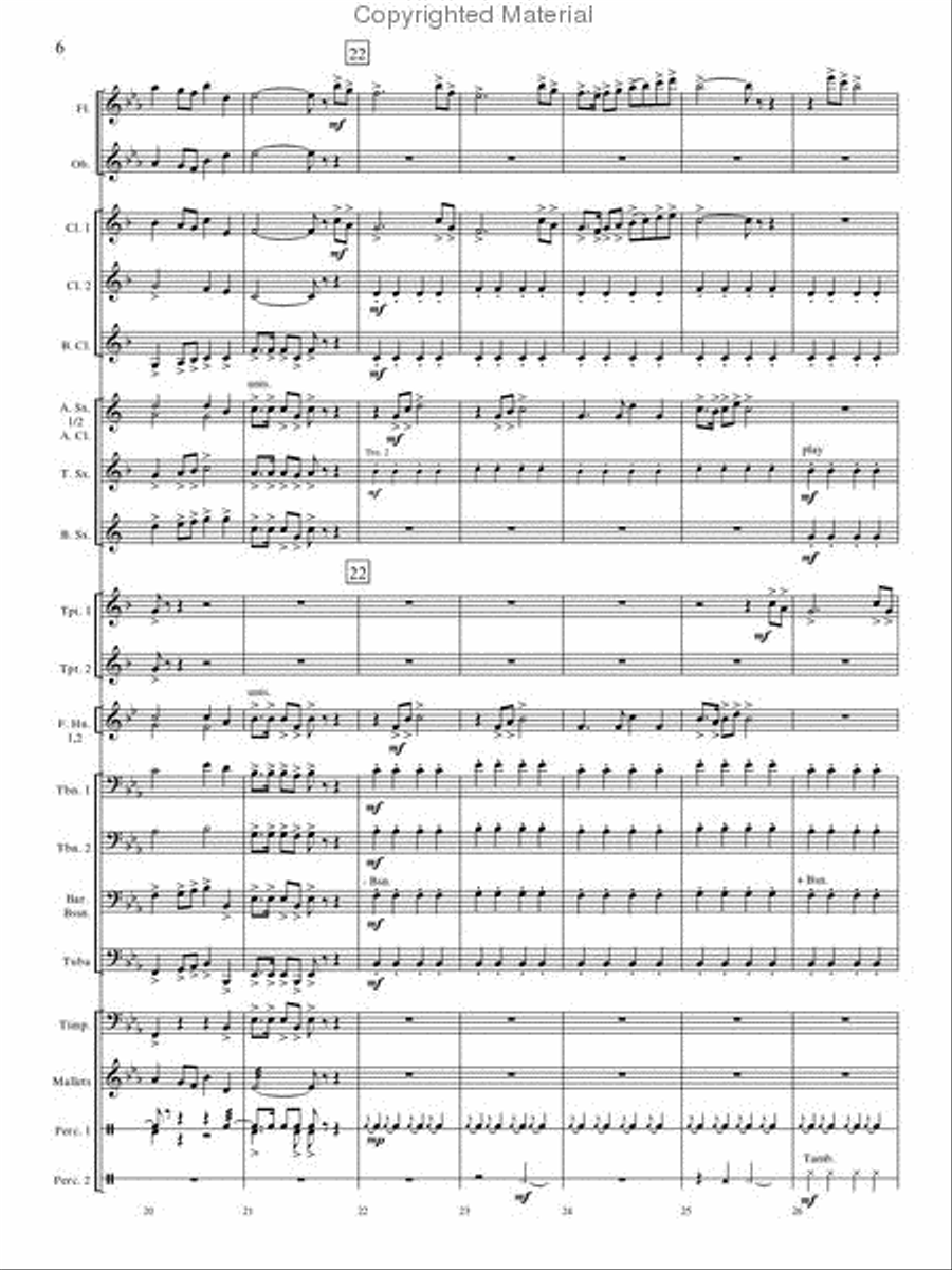 Oakdale Variations Concert Band scores gallery preview page 5