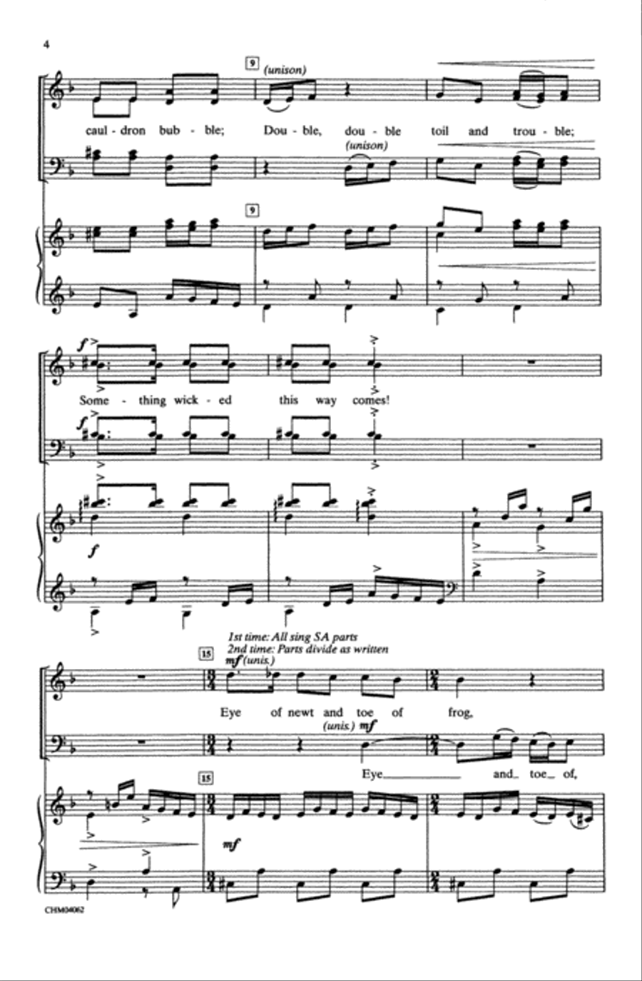 Double Trouble (from Harry Potter and the Prisoner of Azkaban) Choir scores gallery preview page 2