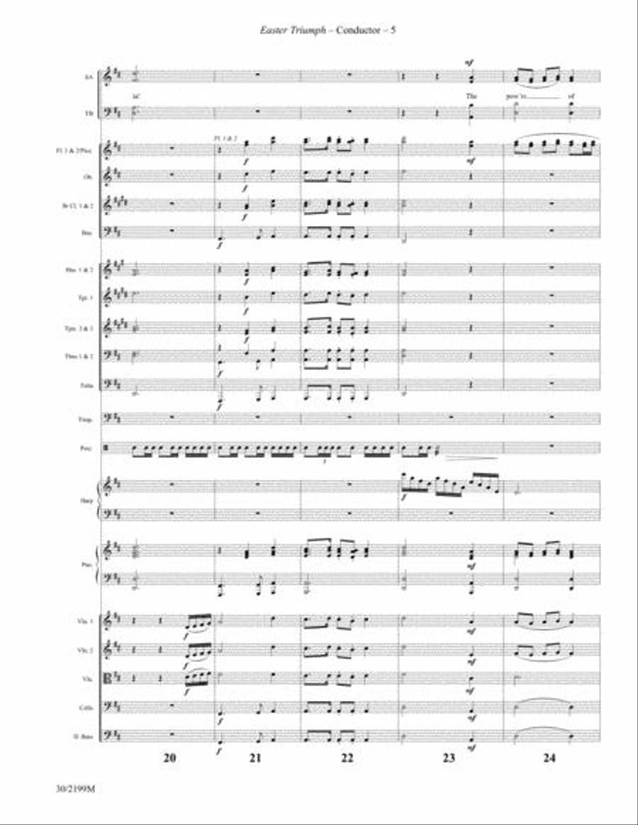 Easter Triumph - Full Orchestral Score and Parts Choir scores gallery preview page 5