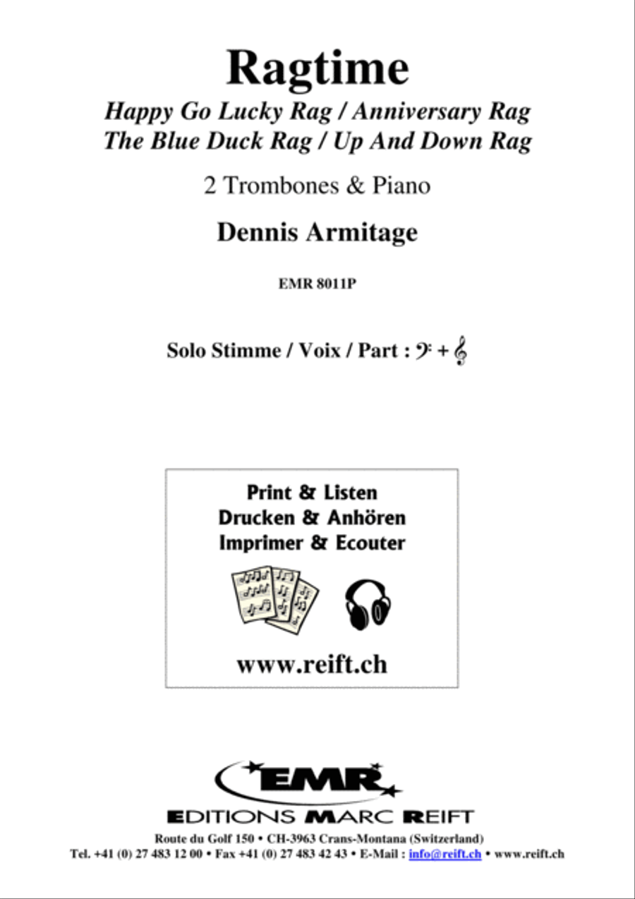 Ragtime Trombone Duet scores gallery preview page 2