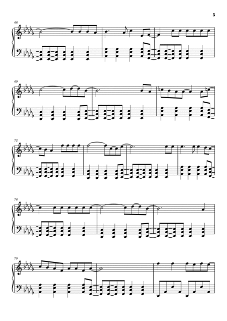 Viva La Vida Piano Solo scores gallery preview page 5