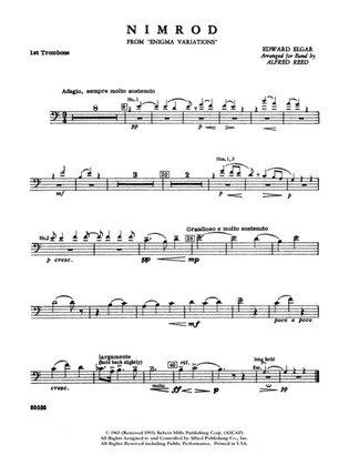 Nimrod (from Elgar's Variations): 1st Trombone