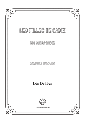 Delibes-Les filles de Cadix in g sharp minor,for voice and piano