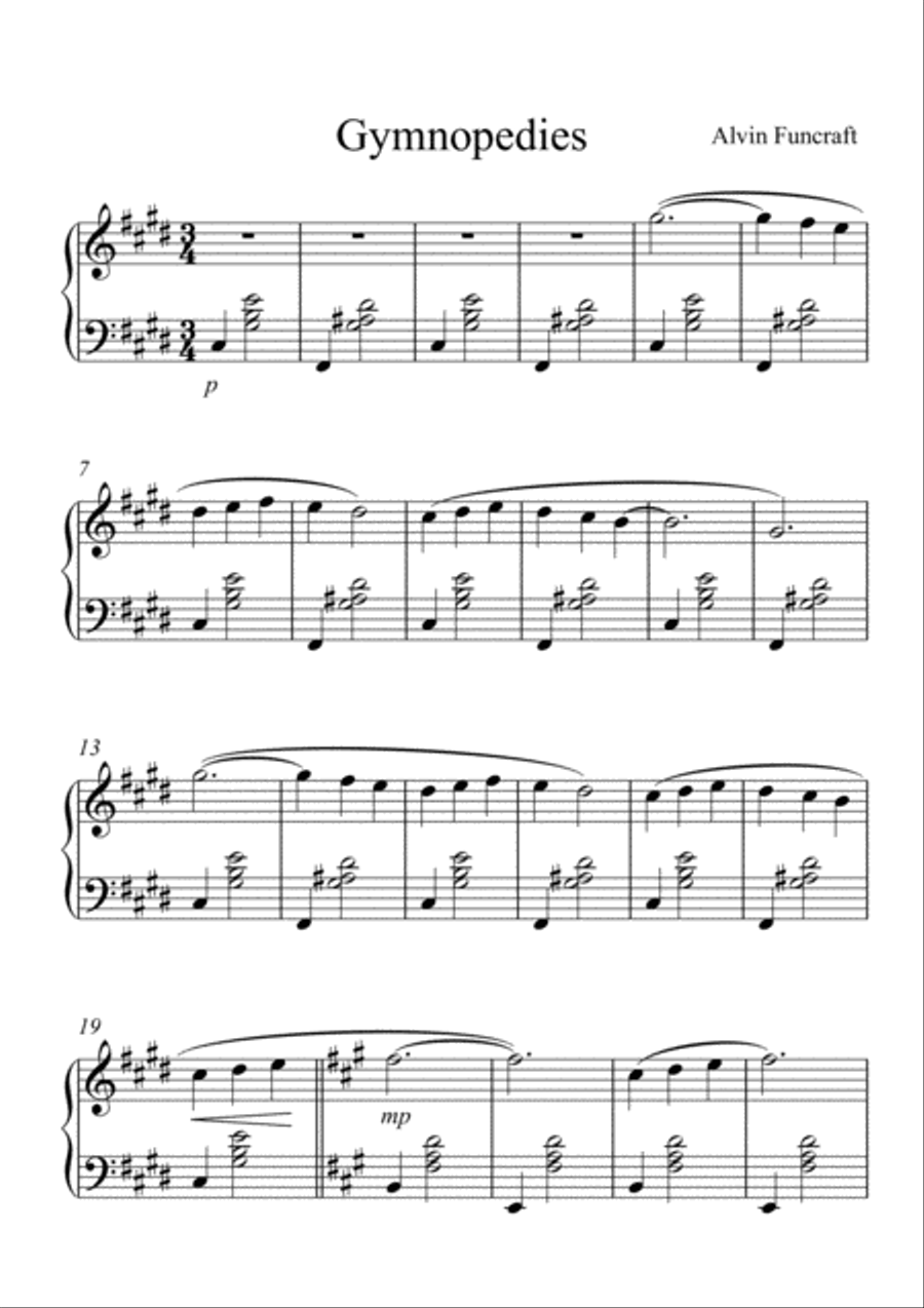 Gymnopedies Gymnopedies Piano Solo scores gallery preview page 1