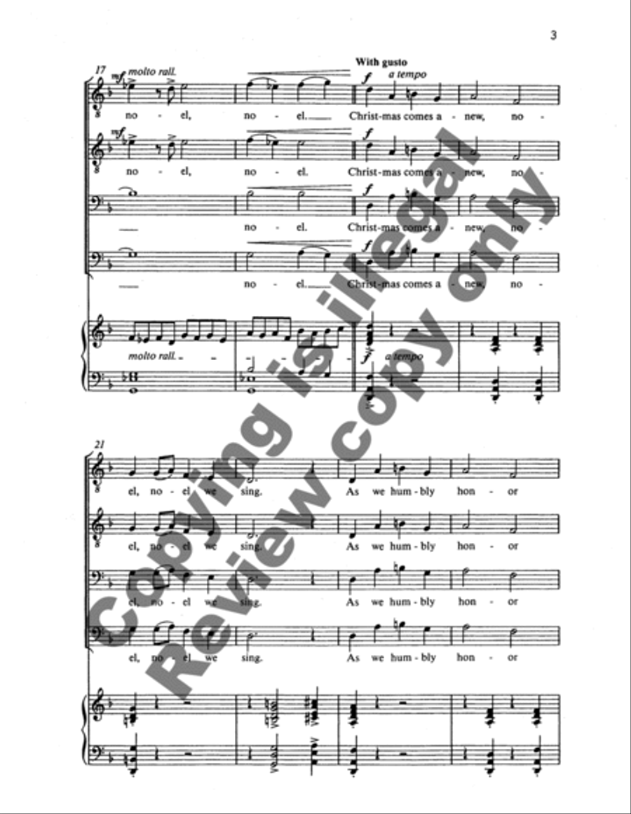 Christmas Comes Anew (Noel Nouvelet) TTBB scores gallery preview page 10