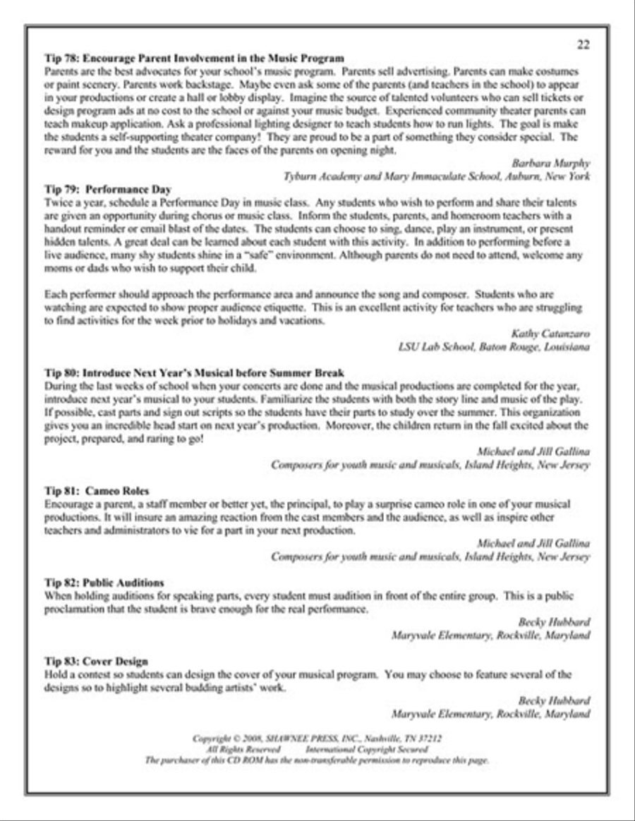101 Ideas for the Music Classroom Choir scores gallery preview page 4