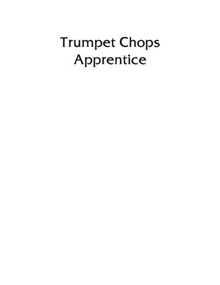 Trumpet Chops Apprentice | Daily Routine Book
