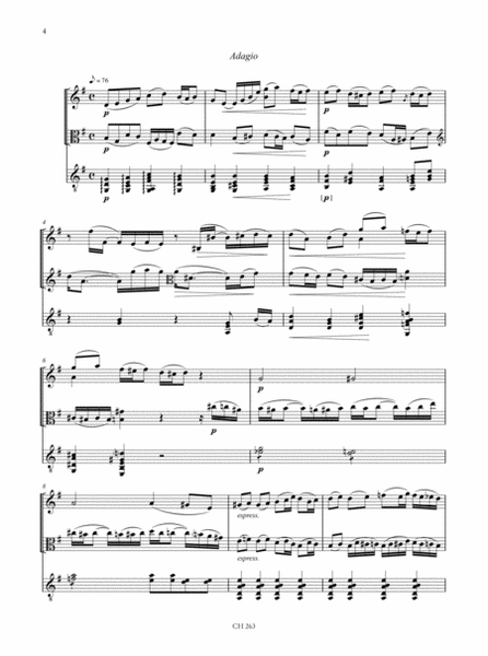 Trio Op. 76 for Violin, Viola and Guitar