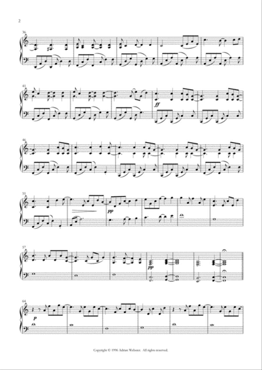 Touch The Skin - CrusaderBeach - Romantic Piano Solo for Wedding Piano Solo scores gallery preview page 2