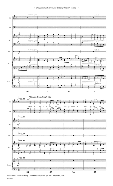 A Ceremony of Lessons and Carols - Instrumental Ensemble Score and Parts - Digit