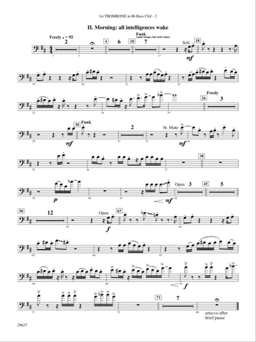 Day Dreams: (World Part) 1st B-flat Trombone B.C. Concert Band scores gallery preview page 2