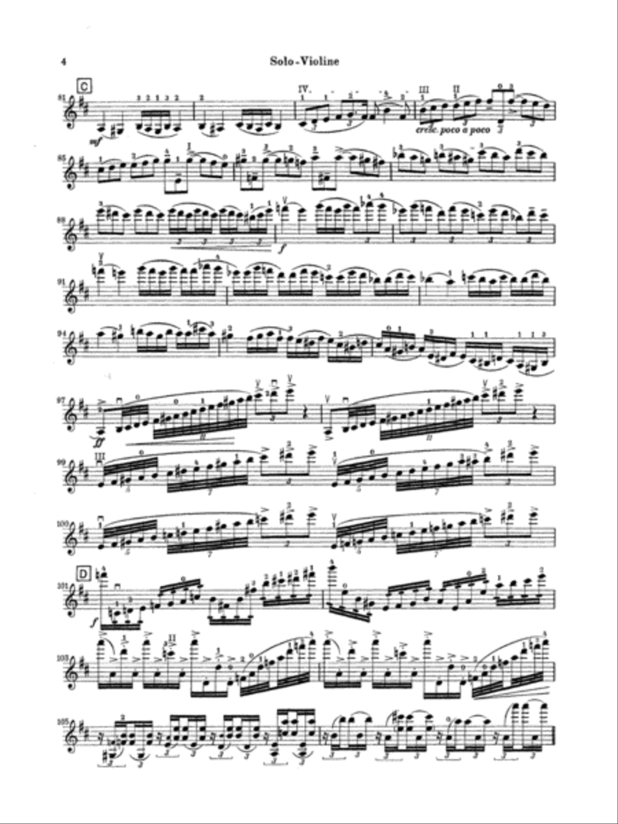 Tchaikovsky: Violin Concerto in D Major, Op. 35 Violin Solo scores gallery preview page 4