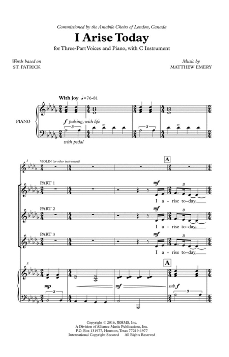 I Arise Today 3-Part scores gallery preview page 8