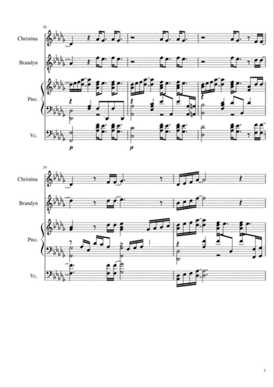 Never Enough Piano Trio scores gallery preview page 5