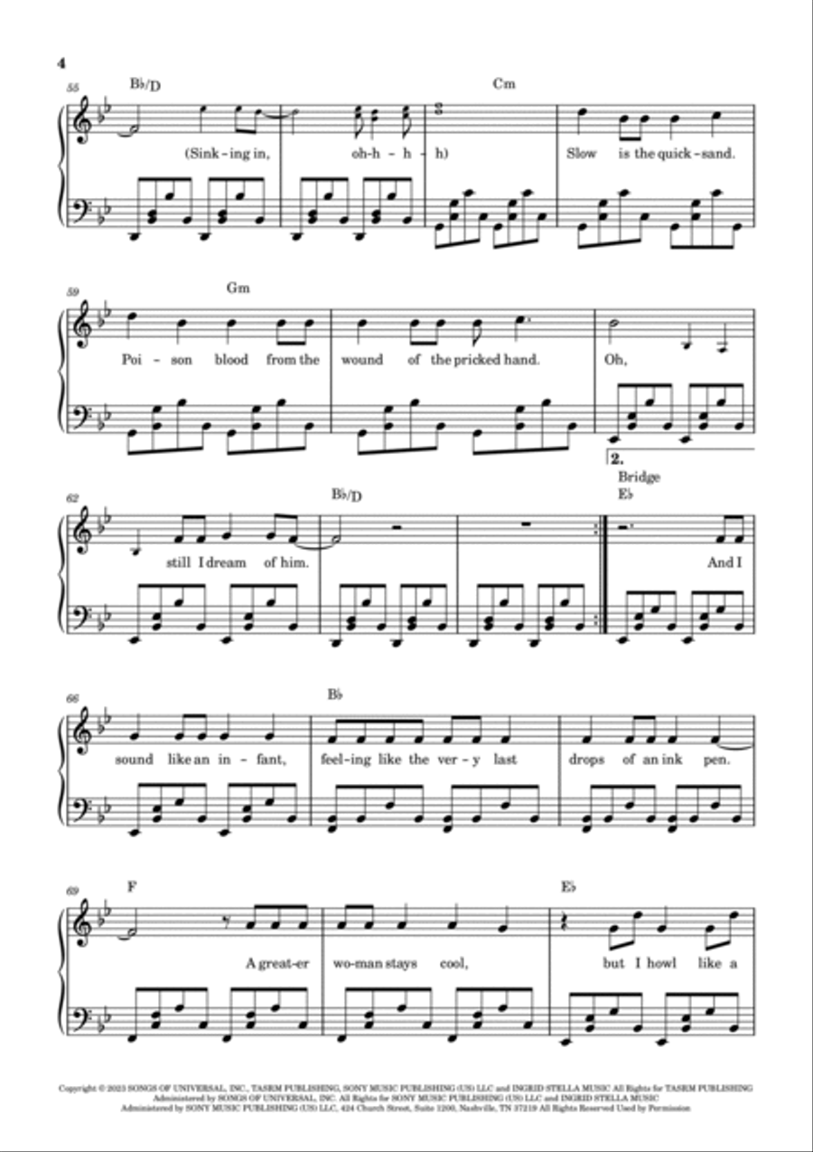 The Prophecy The Prophecy Piano, Vocal, Guitar scores gallery preview page 4