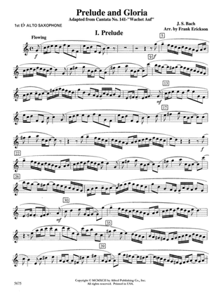 Prelude and Gloria (Adapted from Cantata No. 141 -- Wachet Auf): E-flat Alto Saxophone