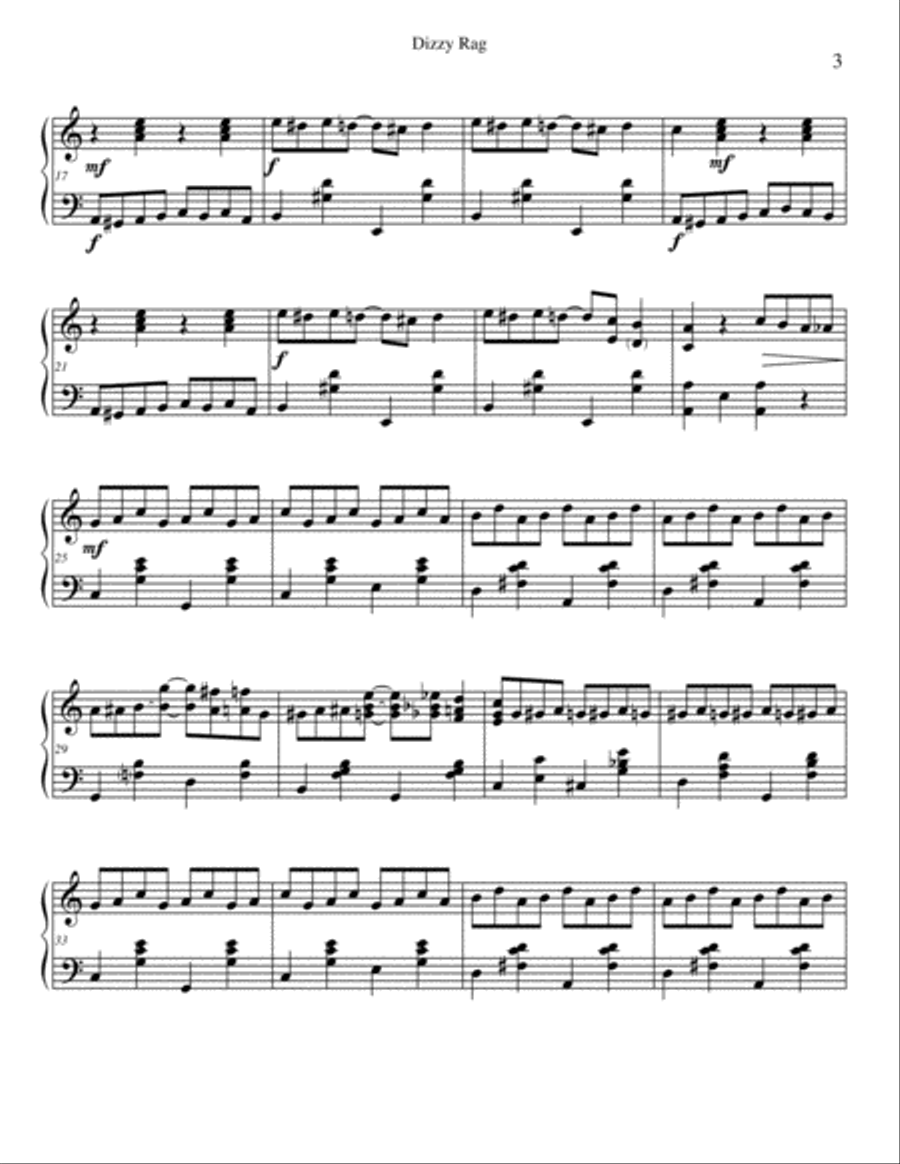 Dizzy Rag Etude Piano Method scores gallery preview page 3