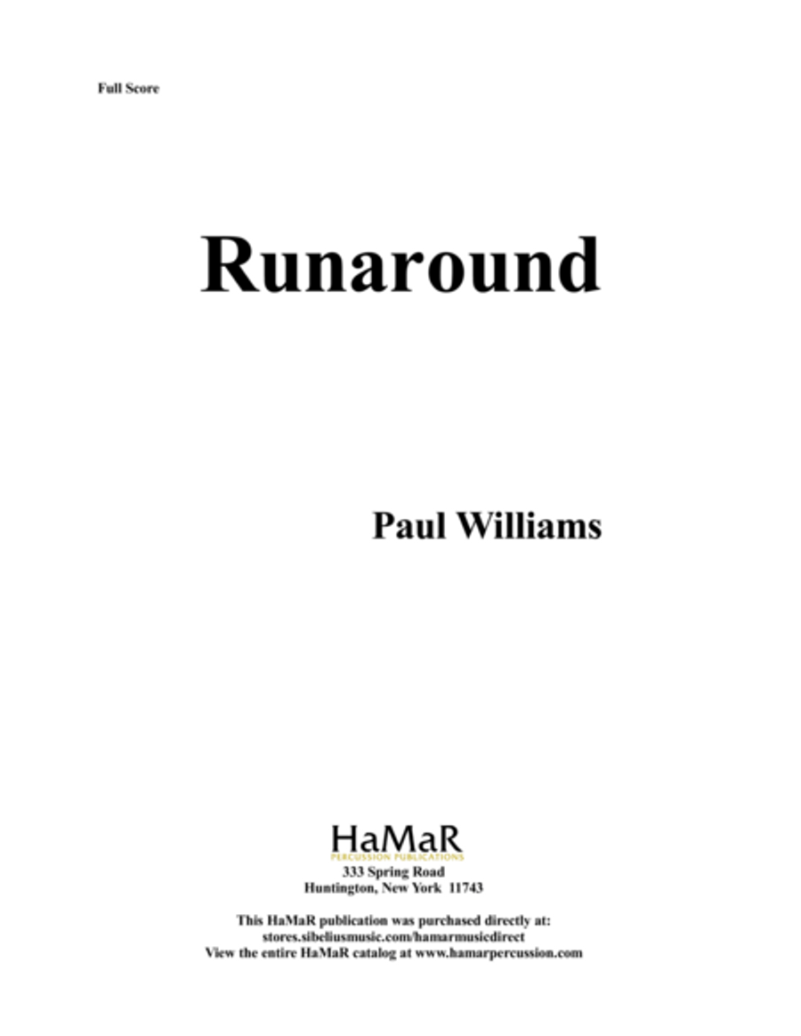 Runaround Percussion scores gallery preview page 1
