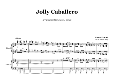 Jolly Caballero - for piano 4 hands image number null